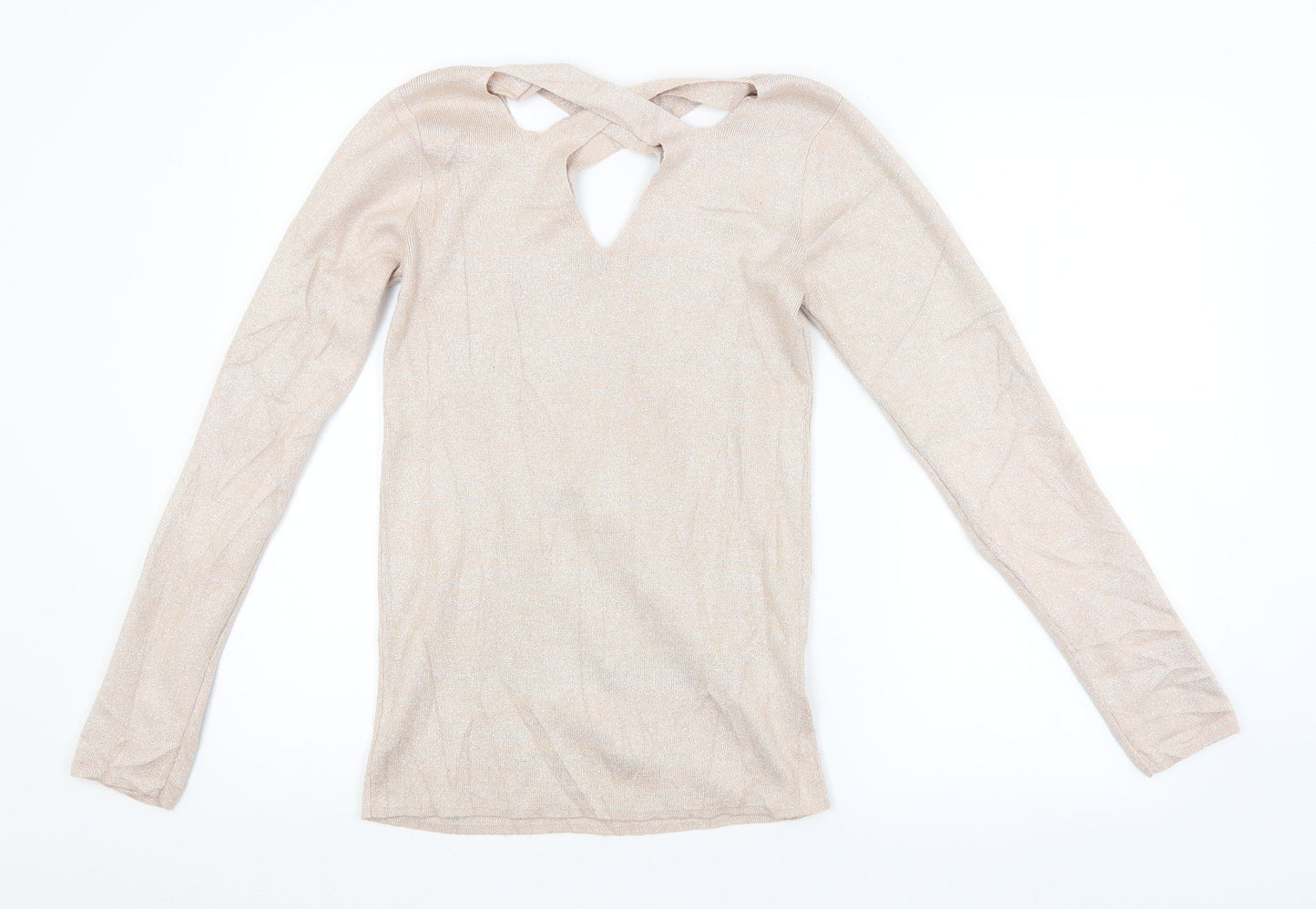 Dorothy Perkins Womens Beige   Pullover Jumper Size 14