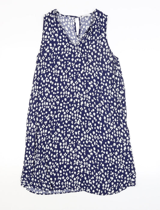 YERSE Womens Blue Floral  Basic Blouse Size S