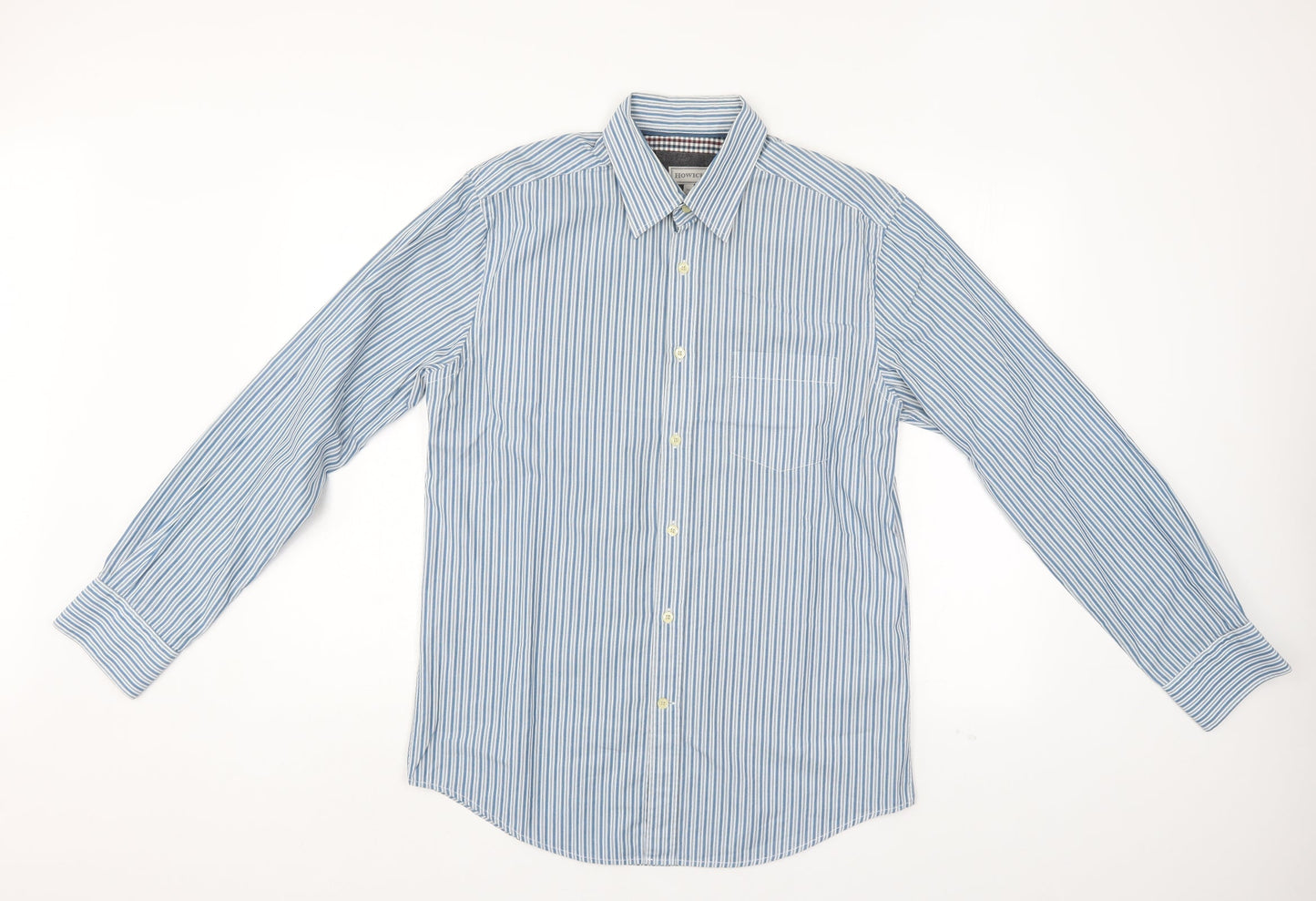 Howick Mens Blue Striped   Button-Up Size M