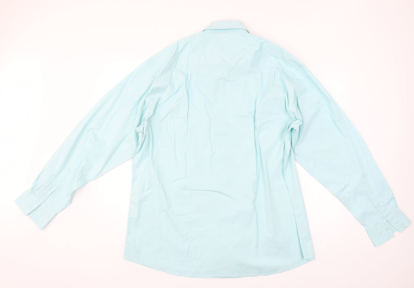 GREENWOODS Mens Blue    Dress Shirt
