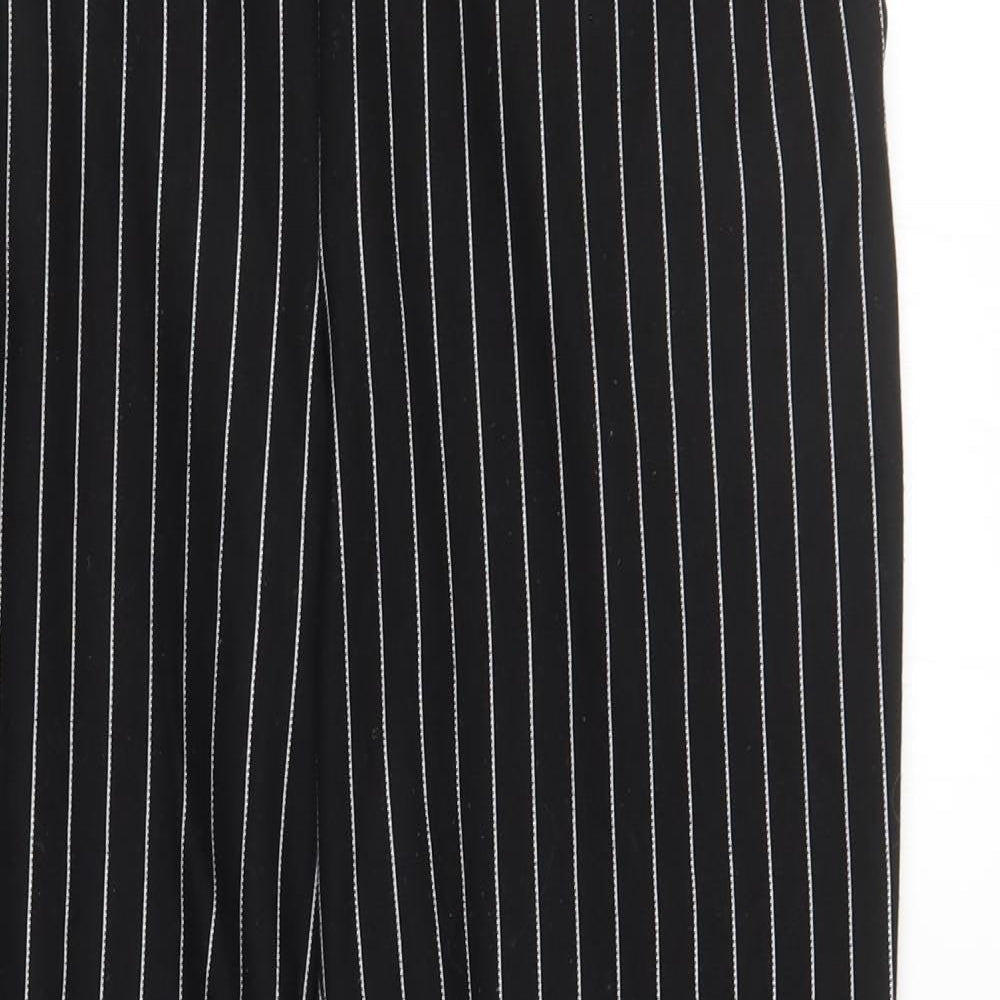 Divided Womens Black Striped  Trousers  Size M L25 in