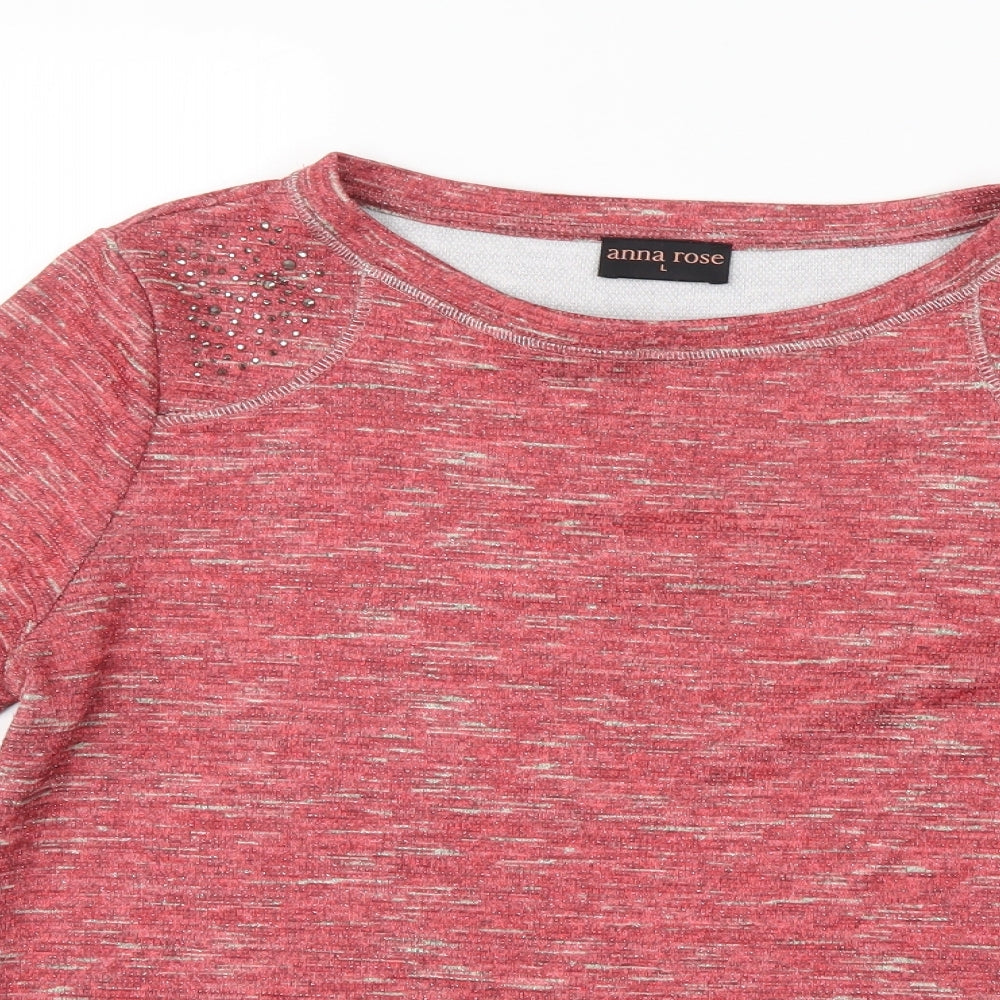 Anna Rose Womens Pink   Pullover Jumper Size L