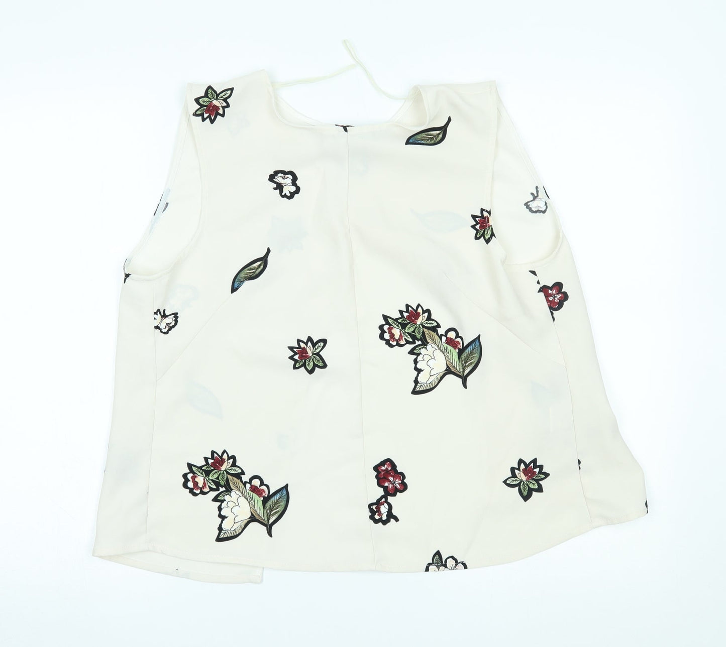 Zara Womens Beige Floral  Basic Blouse Size M
