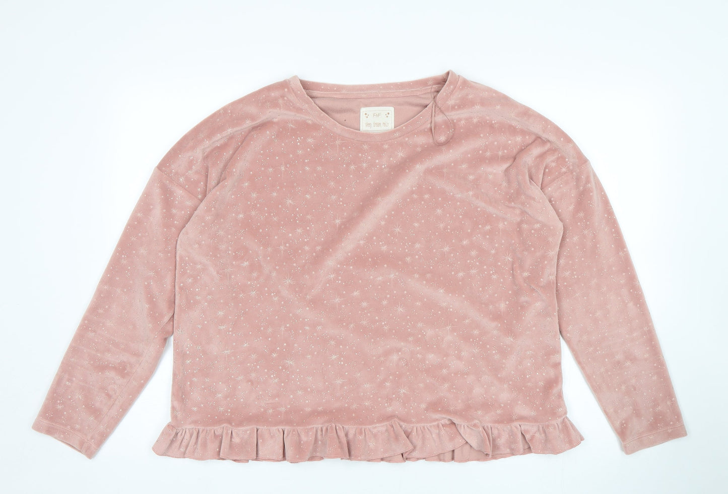 F&F Womens Pink   Top Pyjama Top Size 12