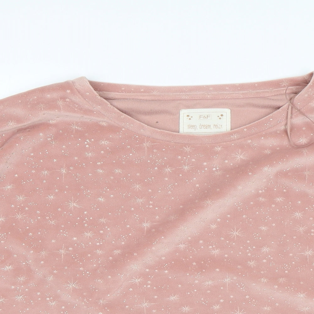 F&F Womens Pink   Top Pyjama Top Size 12