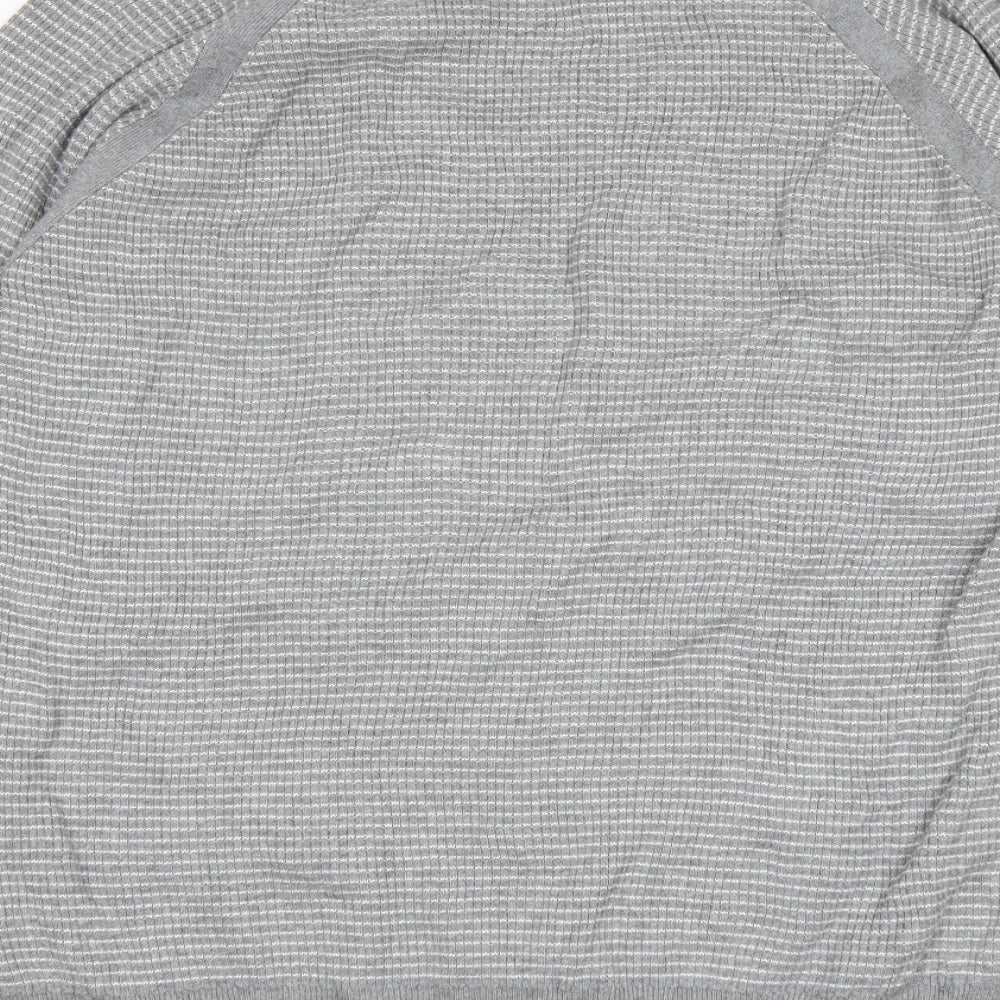 M&S Mens Grey Striped  Pullover Sweatshirt Size L