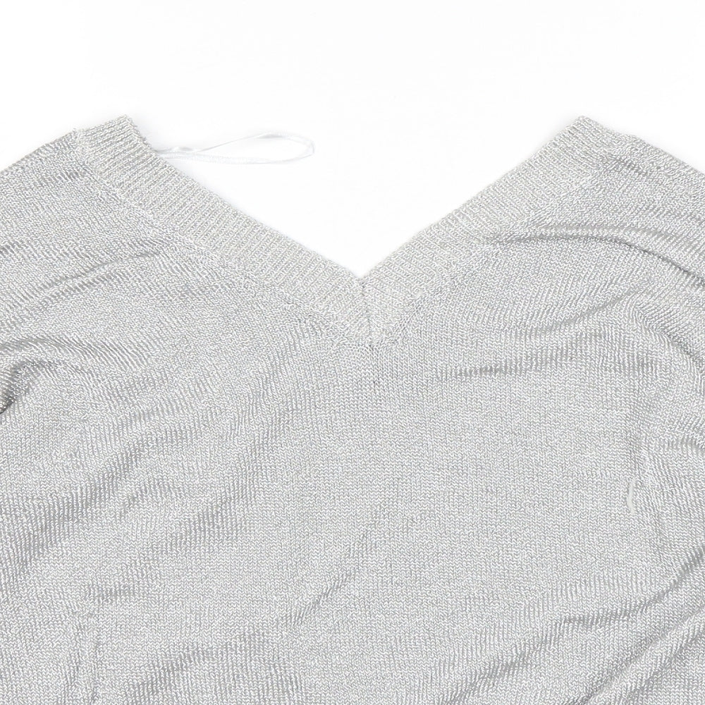 Topshop Womens Silver   Pullover Jumper Size 6