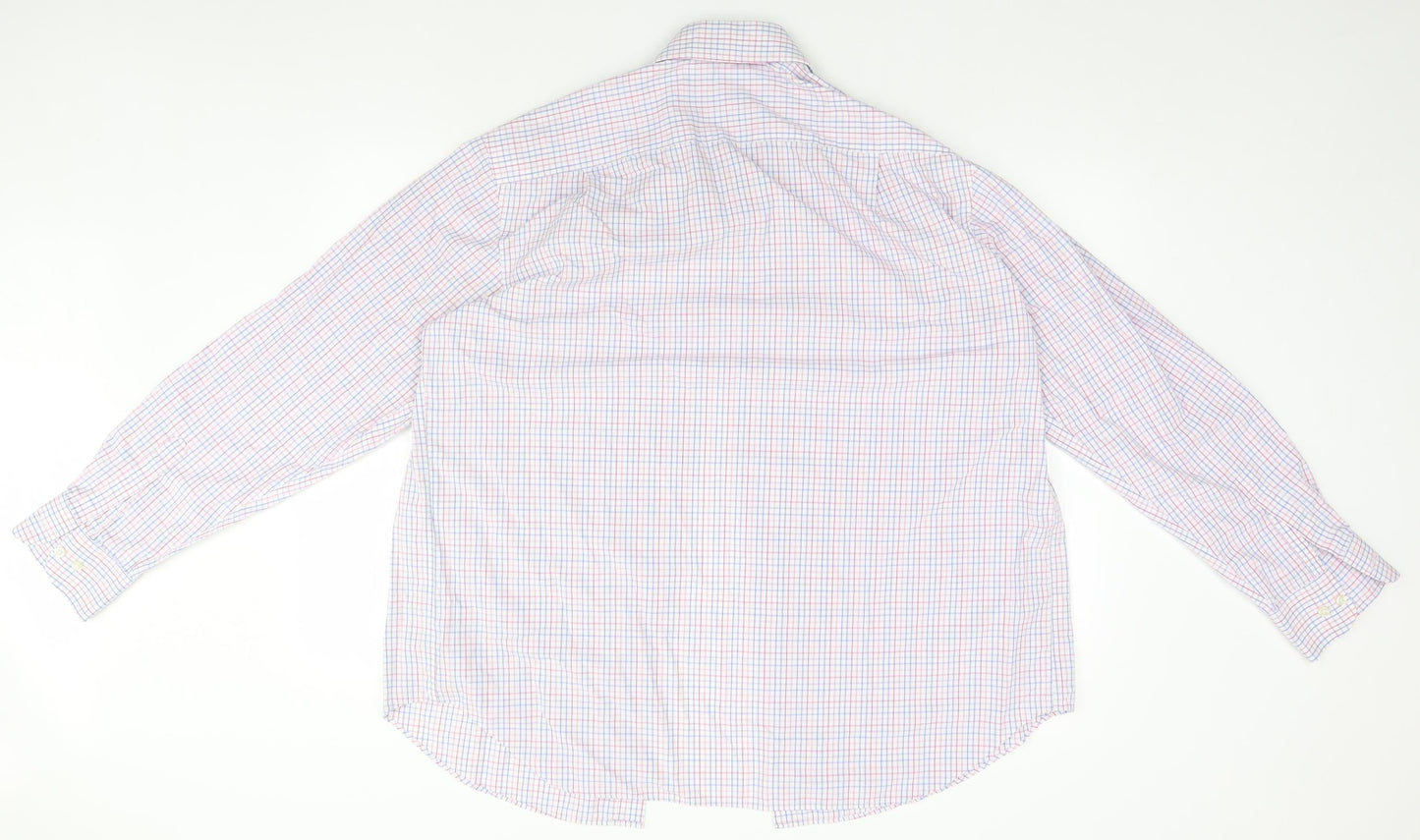 Marks and Spencer Mens Blue Plaid   Button-Up Size 44