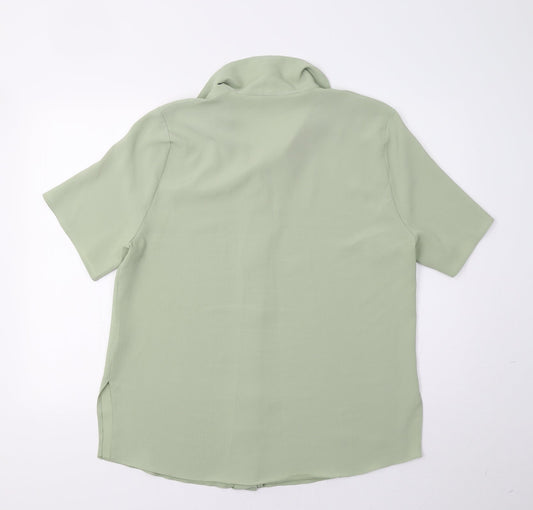 Isabelle Womens Green   Basic Button-Up Size 16