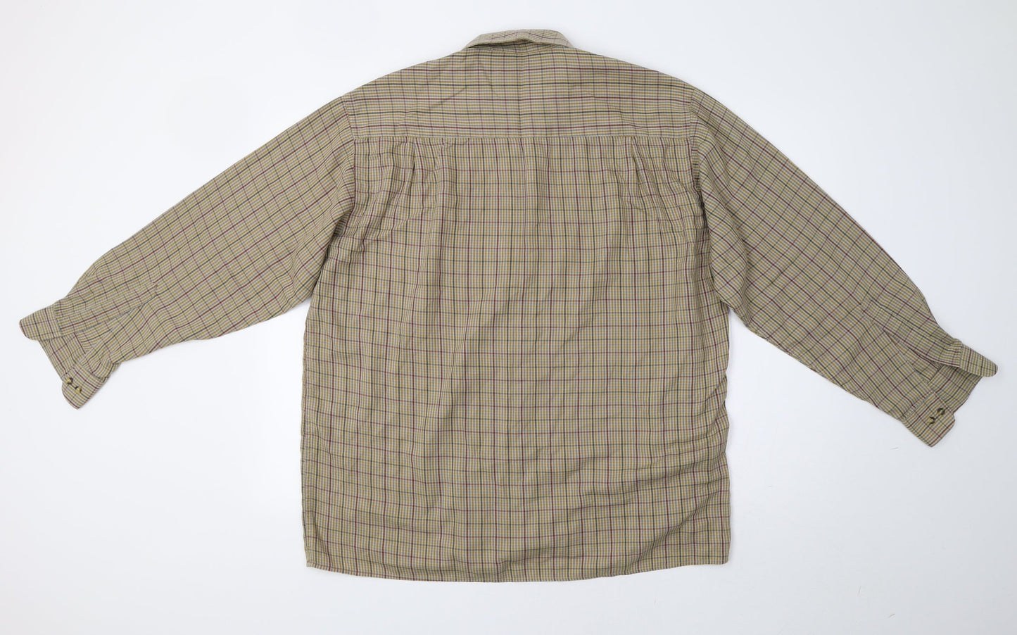 Greenwoods Mens Beige Check   Button-Up Size L