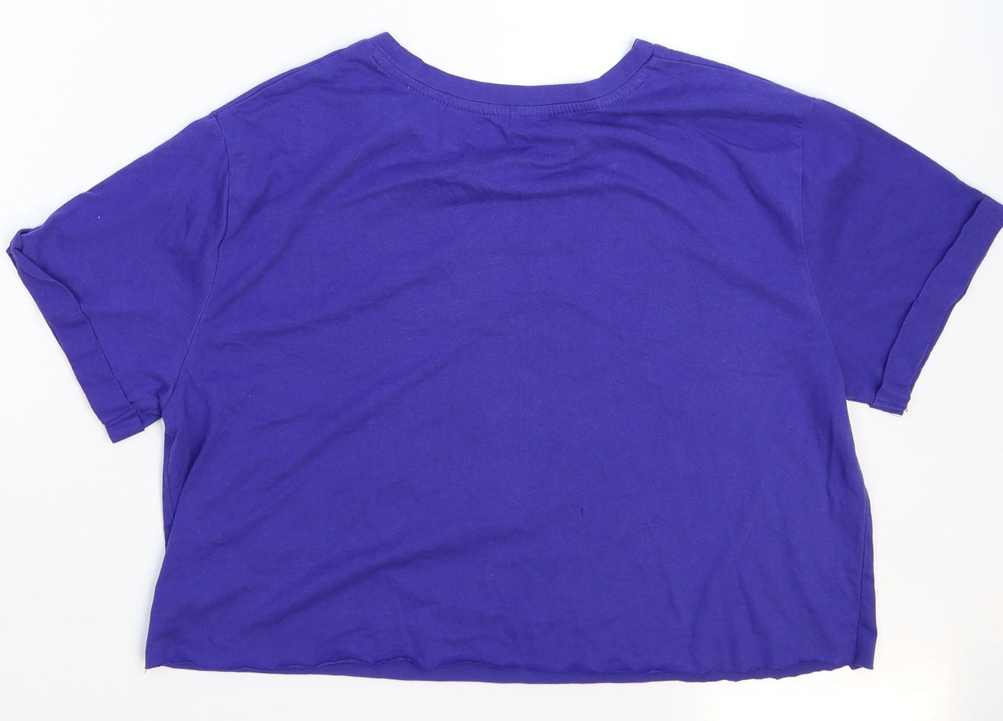 Preworn Womens Blue   Ringer T-Shirt Size L