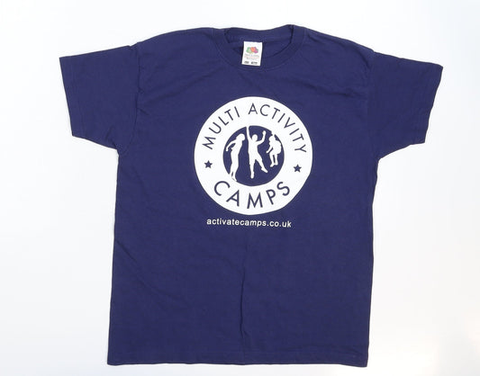 Fruit of the Loom Boys Blue   Basic T-Shirt Size 10-11 Years