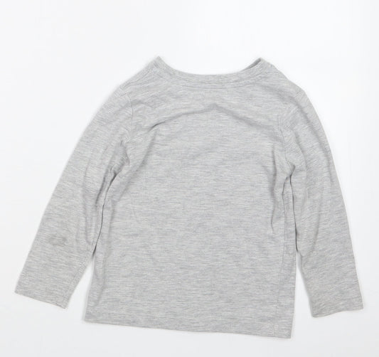 George Boys Grey Geometric   Pyjama Top Size 3-4 Years