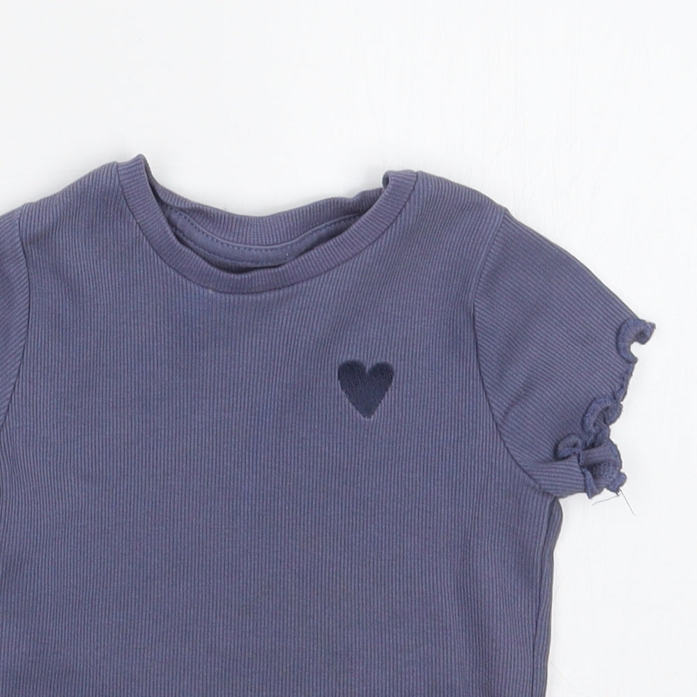 George Girls Purple   Basic T-Shirt Size 18-24 Months