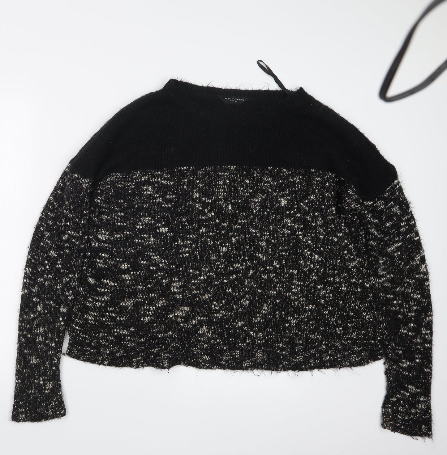 Dorothy Perkins Womens Black  Knit Pullover Jumper Size 16