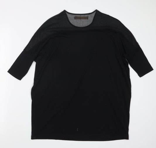 so central Womens Black   Basic T-Shirt Size XS