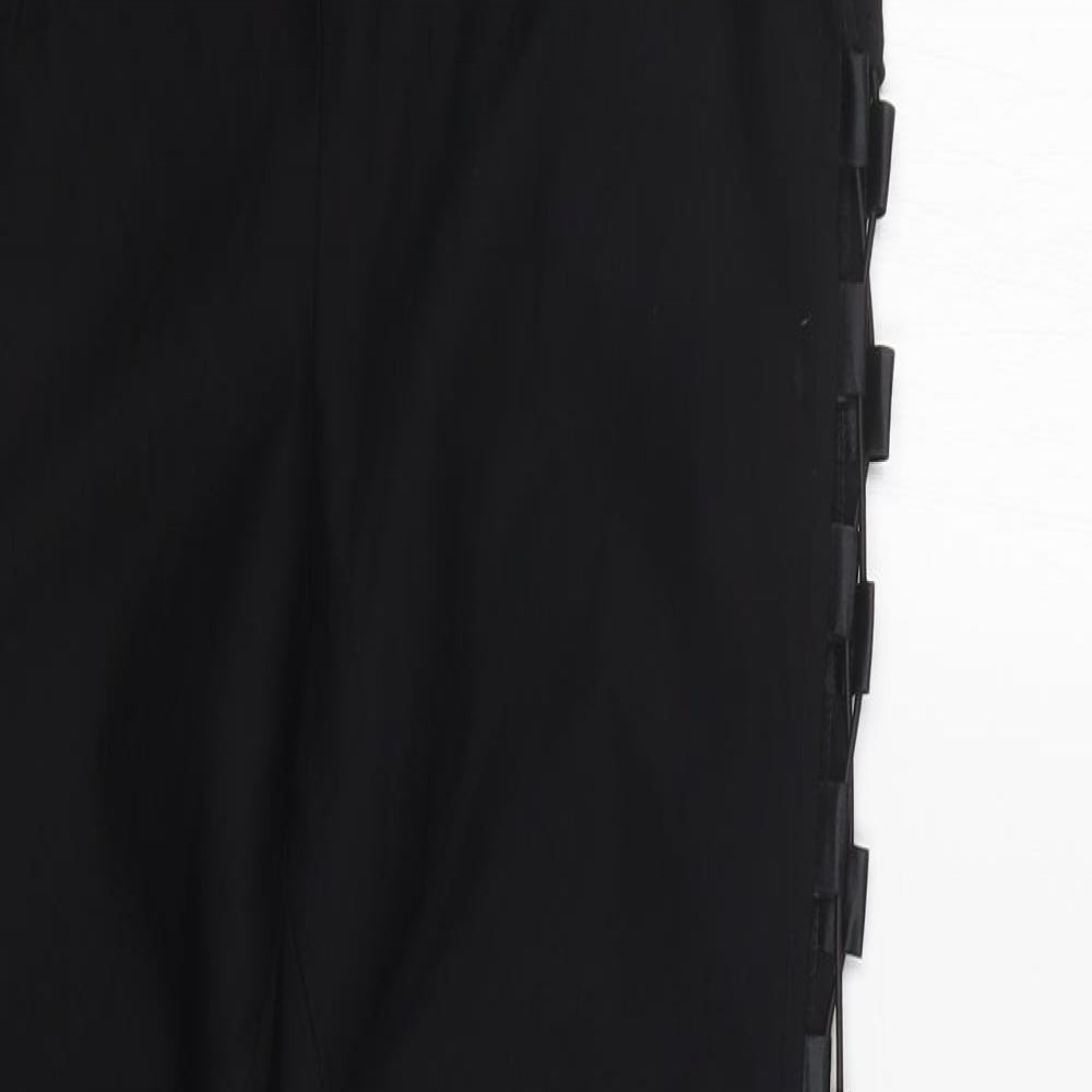 PRETTYLITTLETHING Womens Black   Trousers  Size 10 L28.5 in