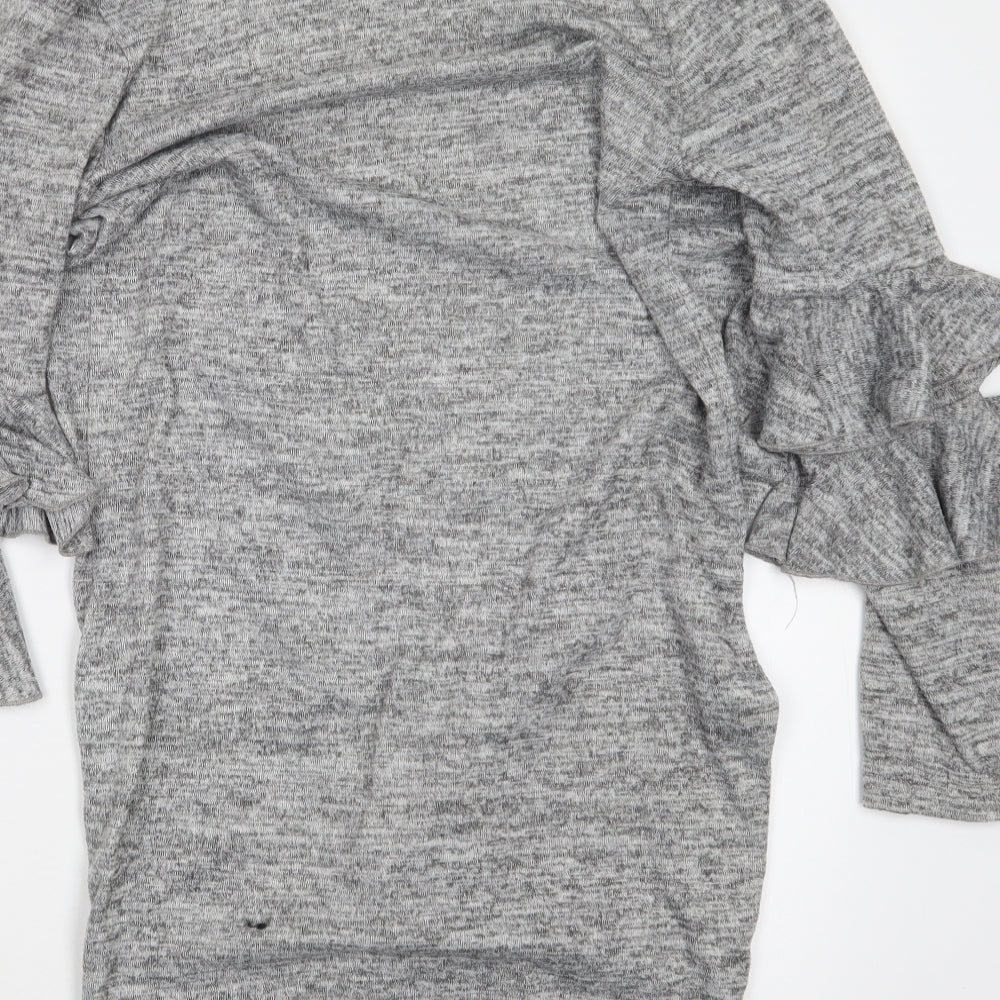 New Look Womens Grey  Knit Cardigan Jumper Size S