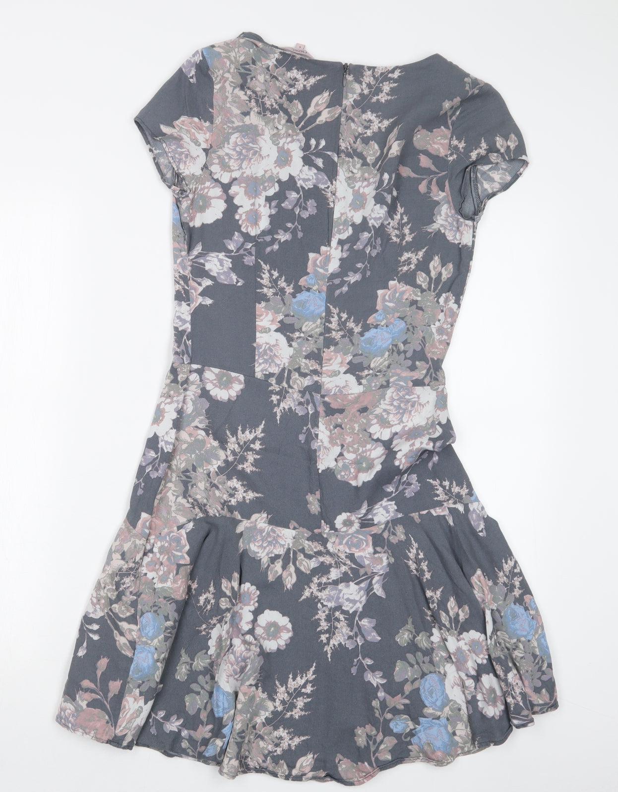 NEXT Womens Grey Floral  T-Shirt Dress  Size 6