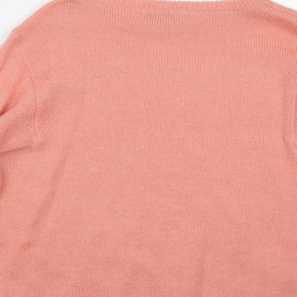 George Womens Pink  Knit Pullover Jumper Size 10