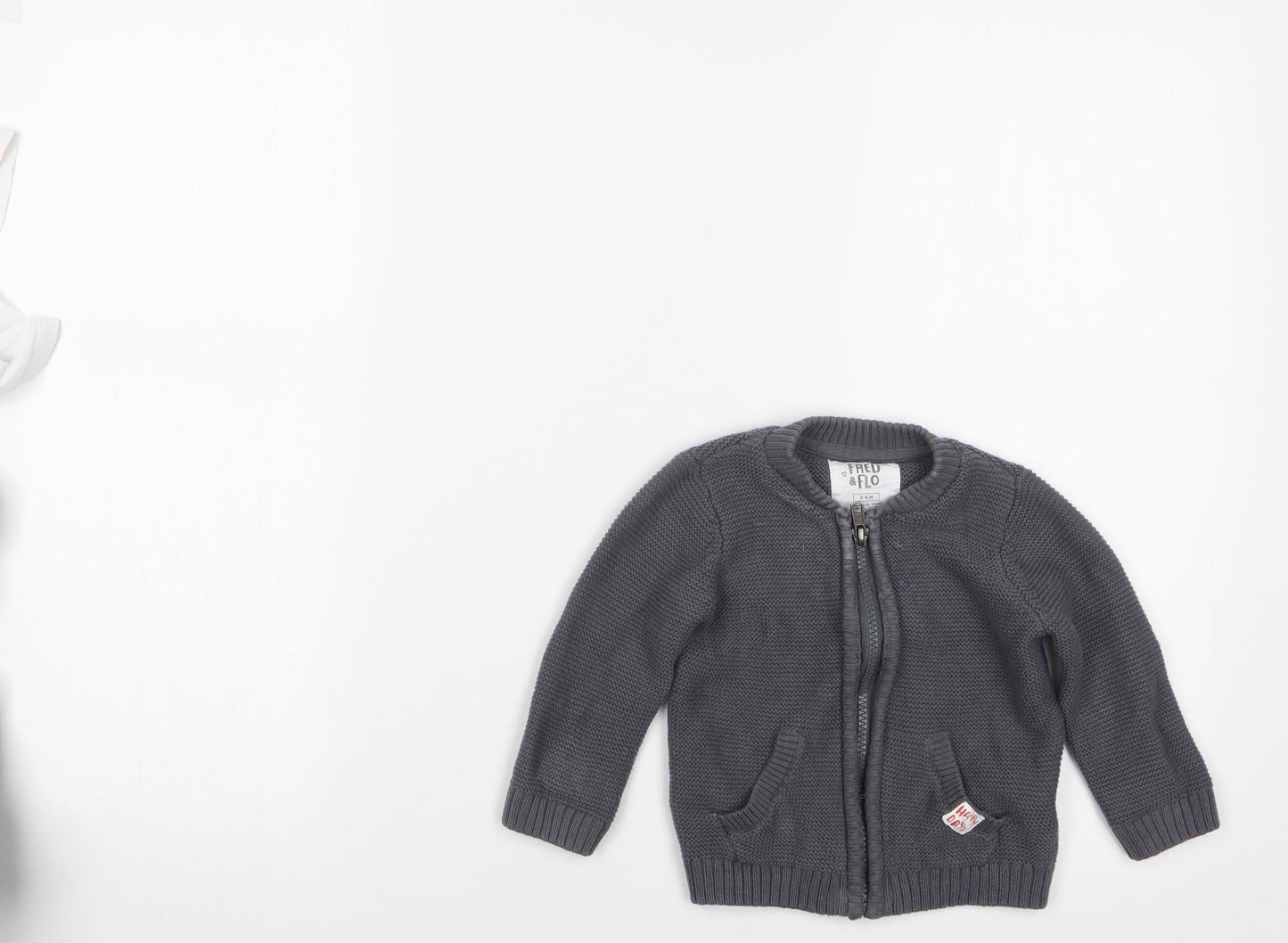 F&F Boys Grey  Knit Jacket  Size 3-6 Months