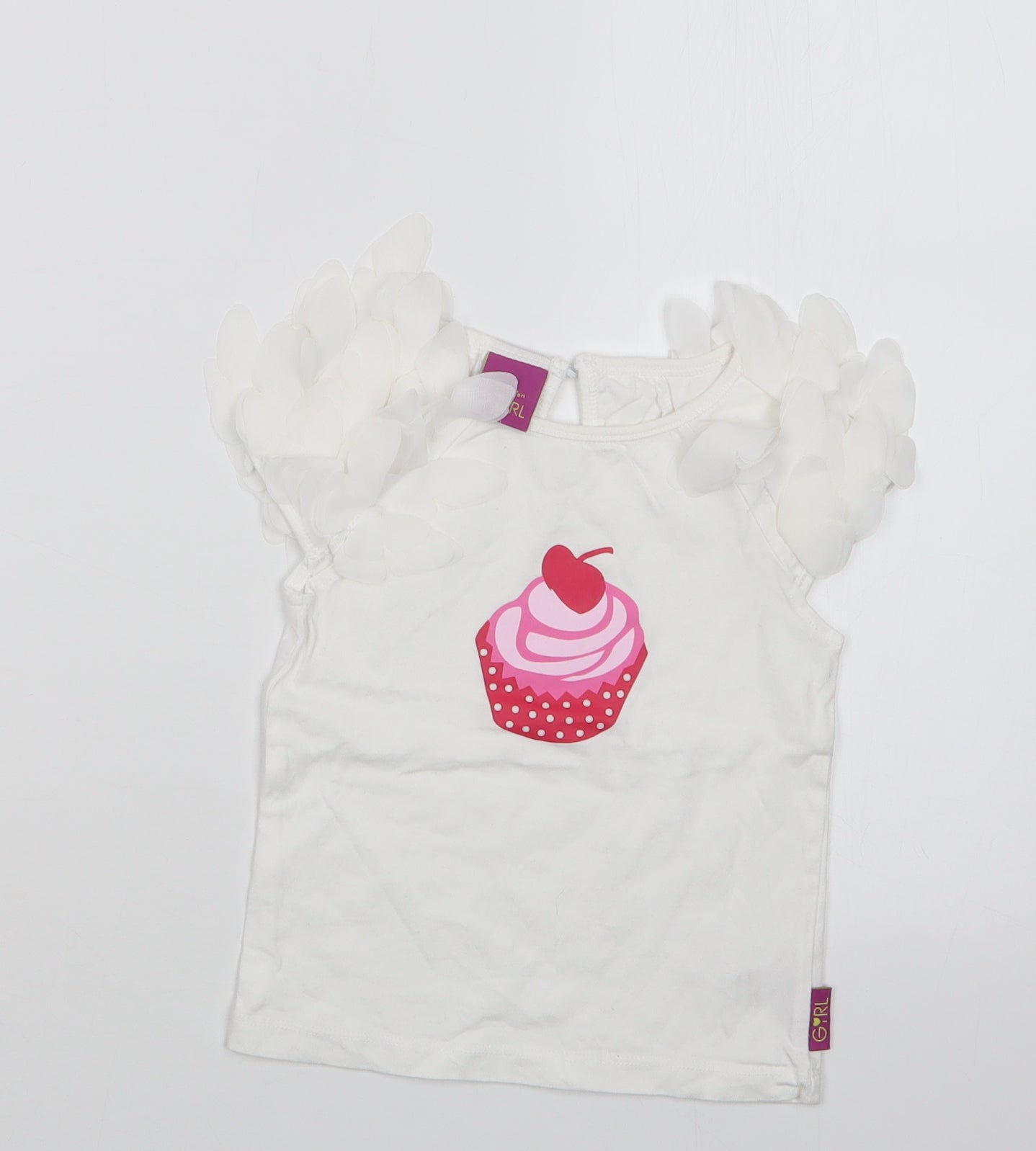 Emma Bunton Girls White   Basic T-Shirt Size 18-24 Months