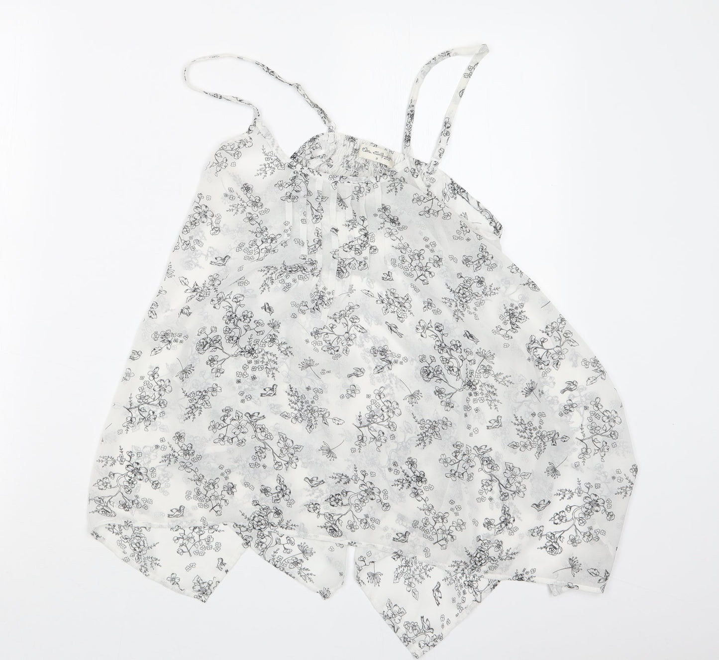 Miss Selfridge Womens Black Floral  Camisole Blouse Size 8