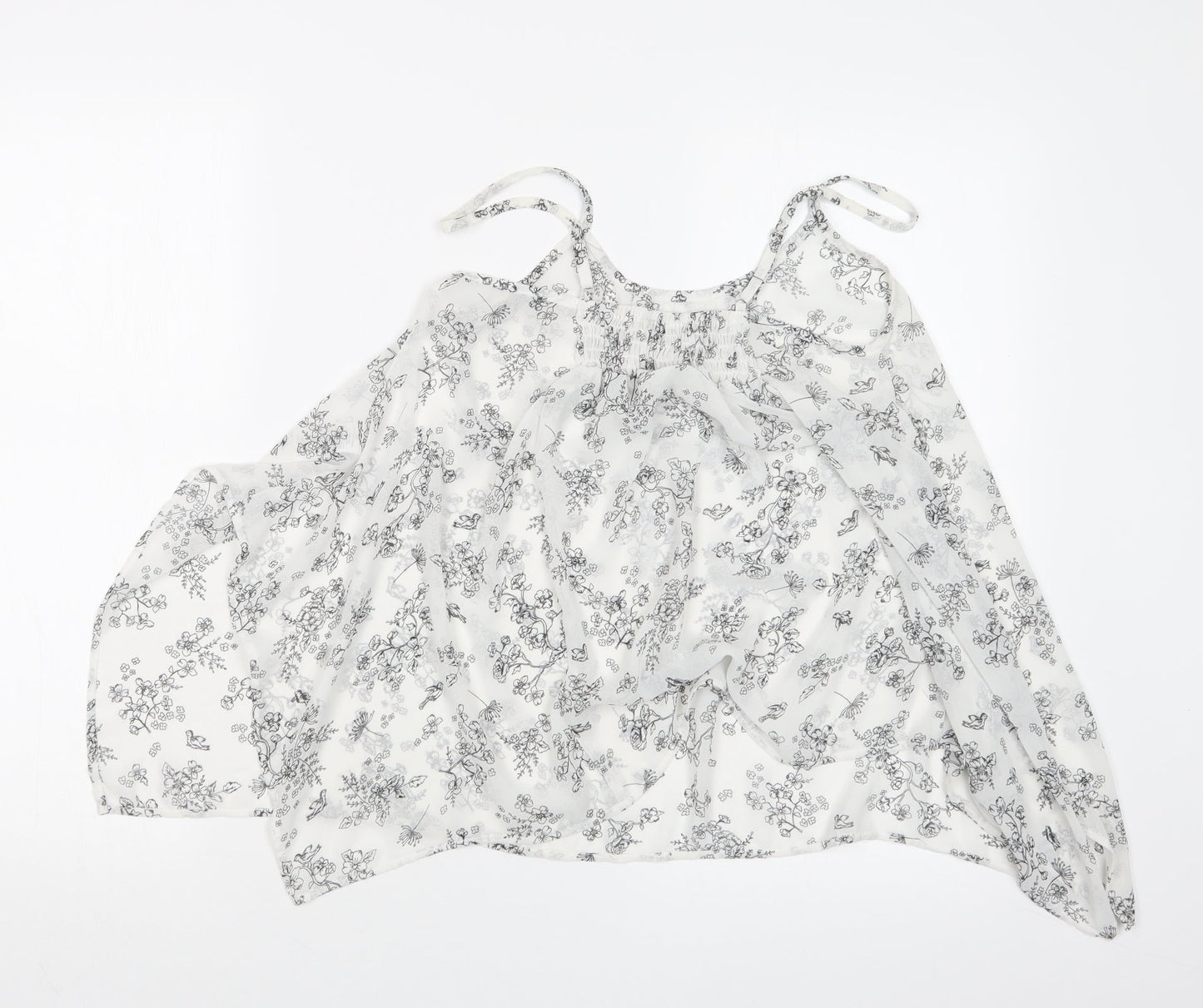 Miss Selfridge Womens Black Floral  Camisole Blouse Size 8