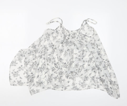 Miss Selfridge Womens Black Floral  Camisole Blouse Size 8