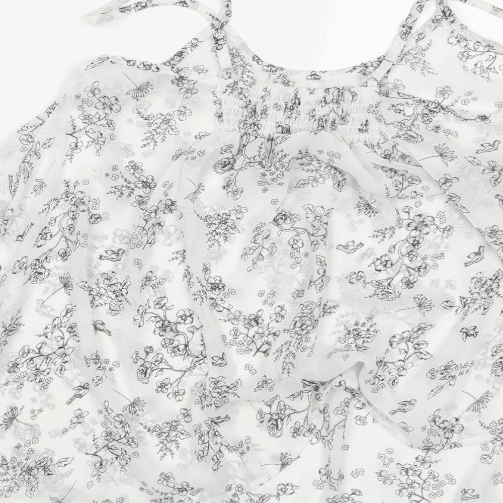 Miss Selfridge Womens Black Floral  Camisole Blouse Size 8