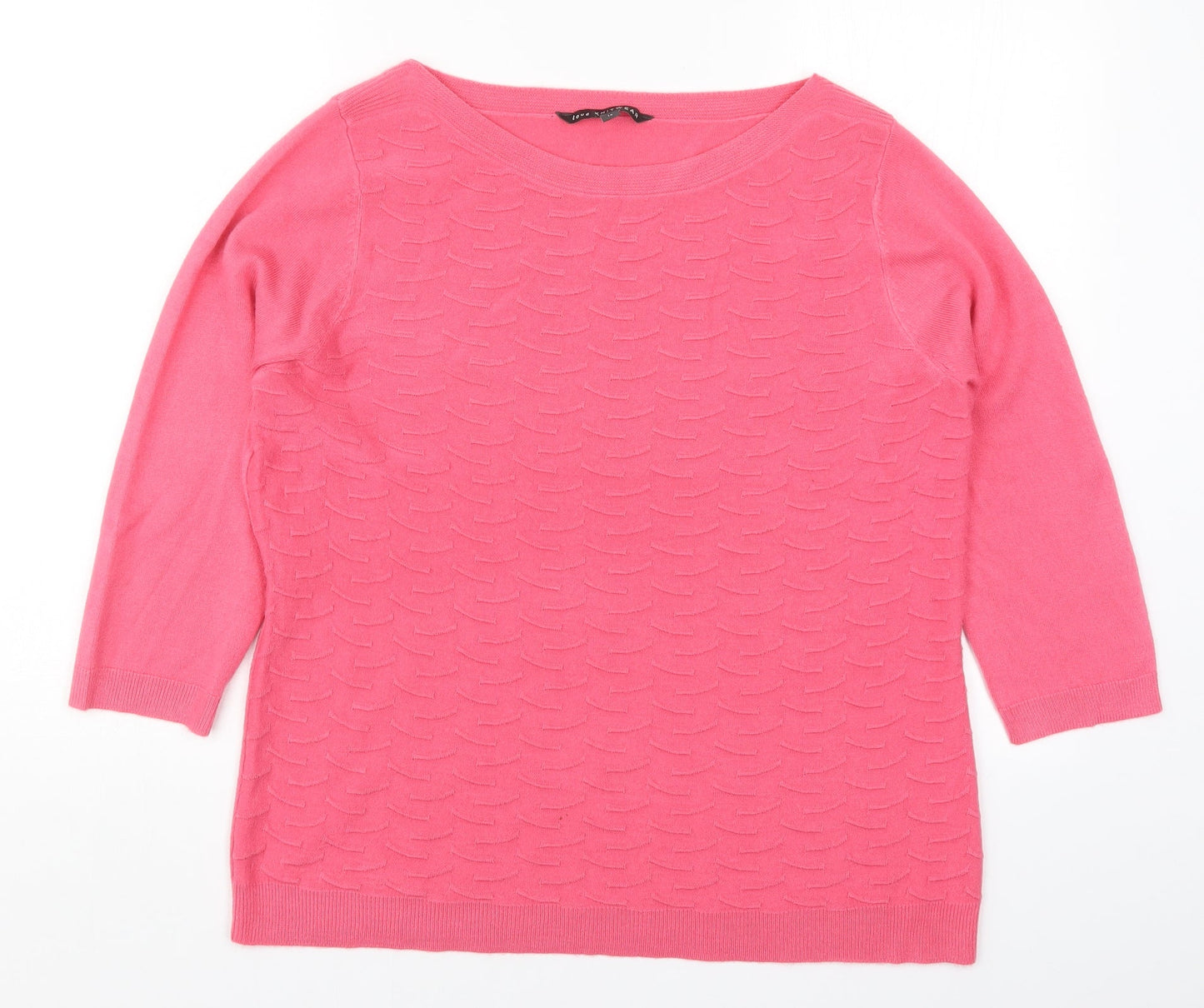Bonmarché Womens Pink  Knit Pullover Jumper Size 14