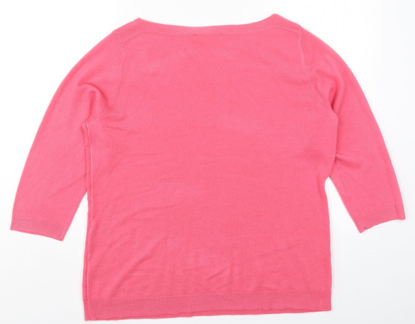 Bonmarché Womens Pink  Knit Pullover Jumper Size 14