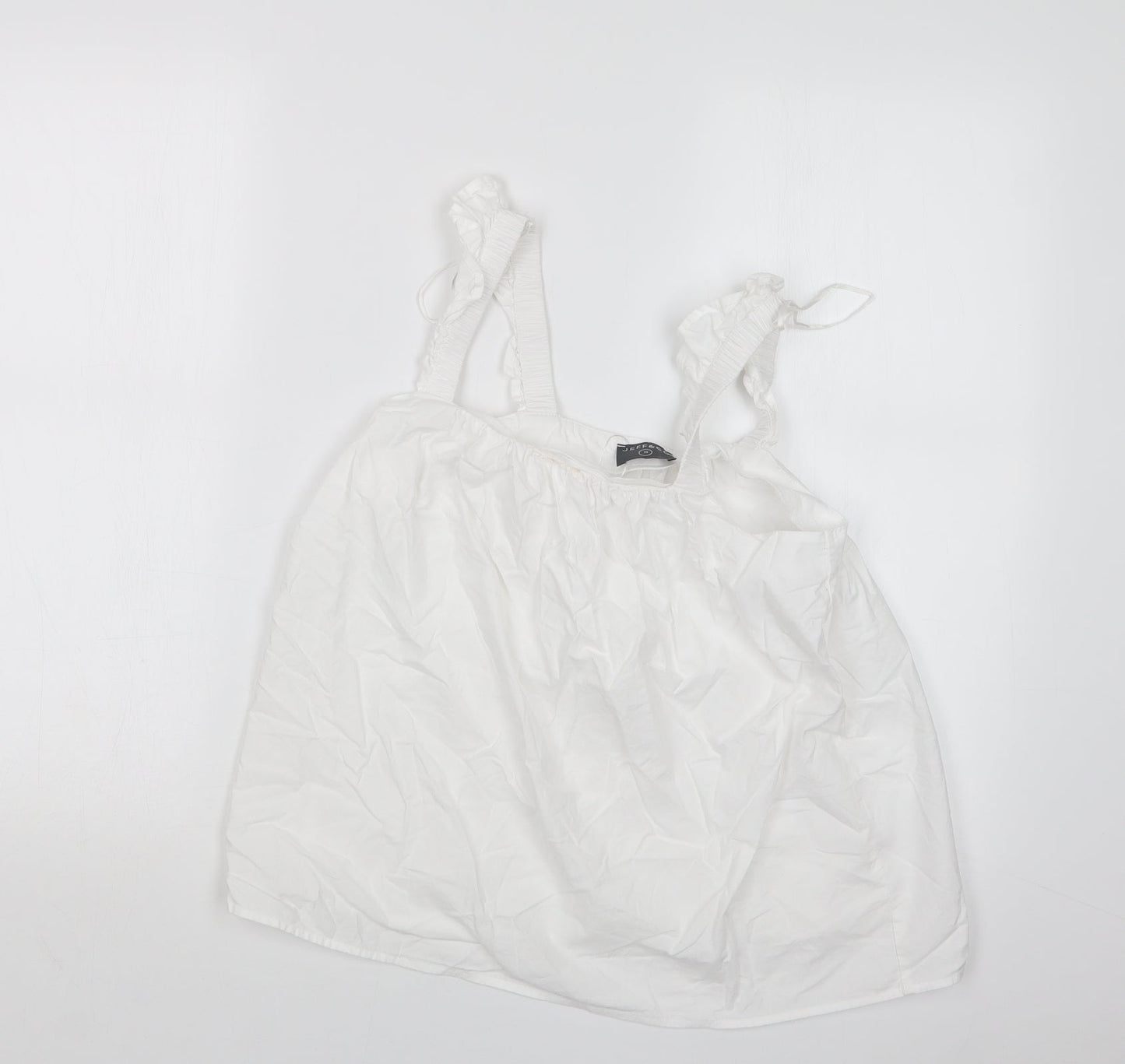 Jeff&Co Womens White   Basic T-Shirt Size 10
