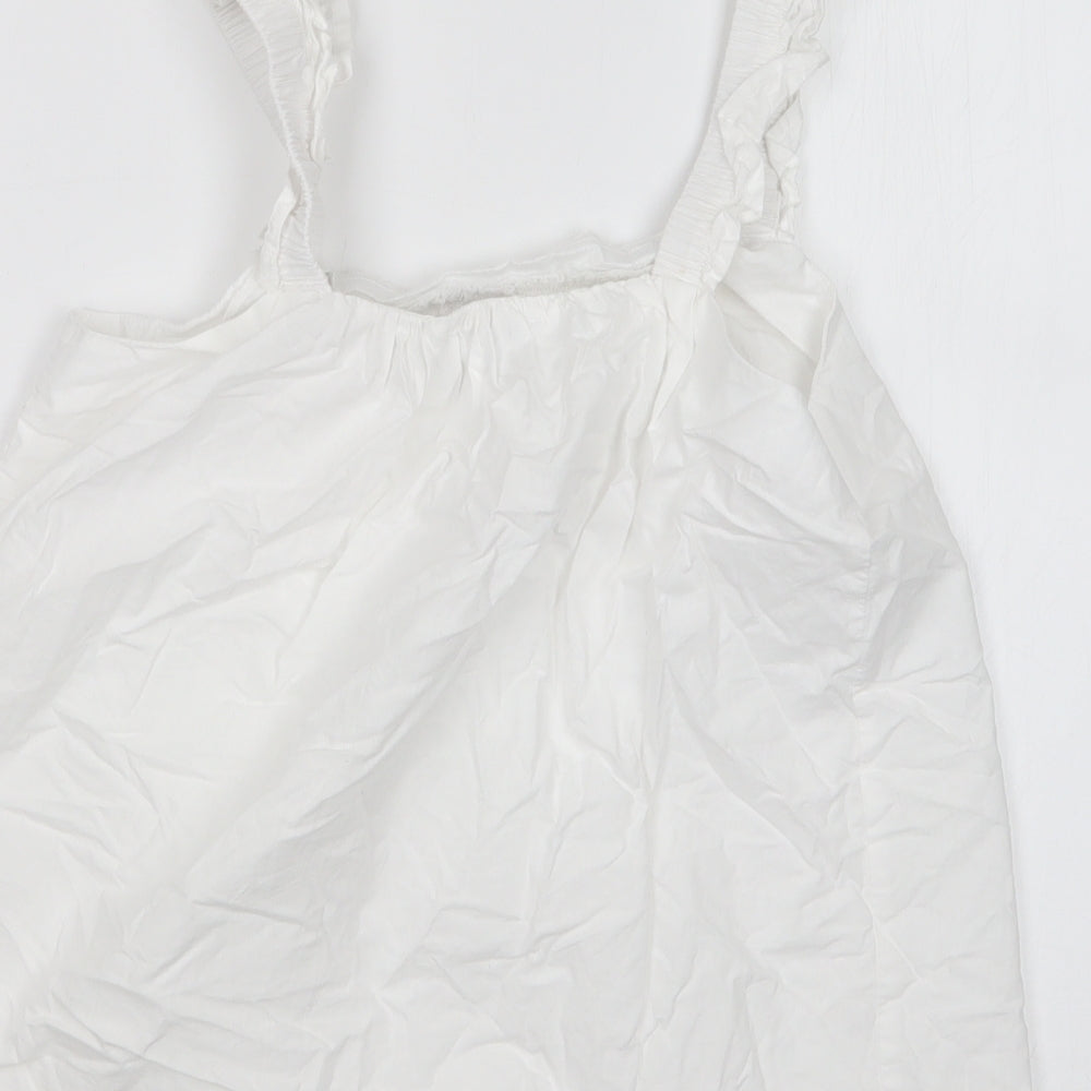 Jeff&Co Womens White   Basic T-Shirt Size 10