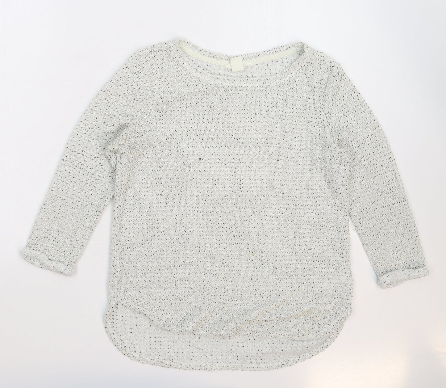 H&M Womens White  Knit Pullover Jumper Size XS