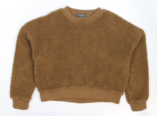 Primark Womens Brown  Fleece Pullover Sweatshirt Size 8