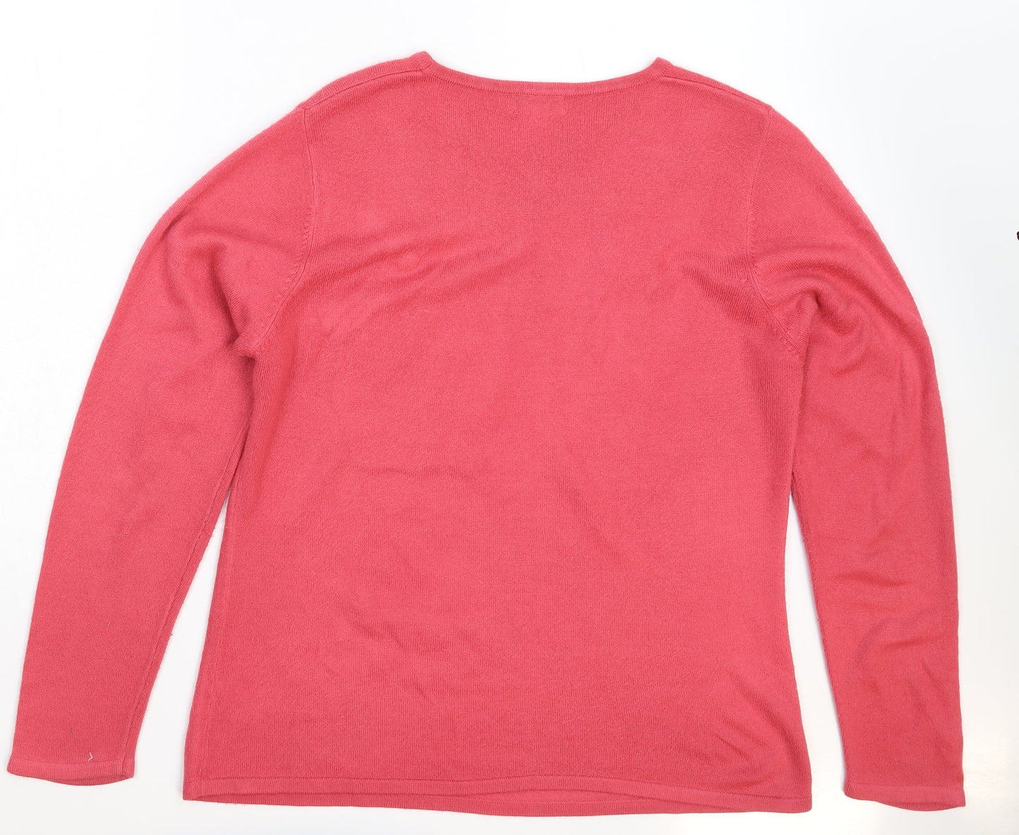 Fay Louise Womens Pink  Knit Pullover Jumper Size XL