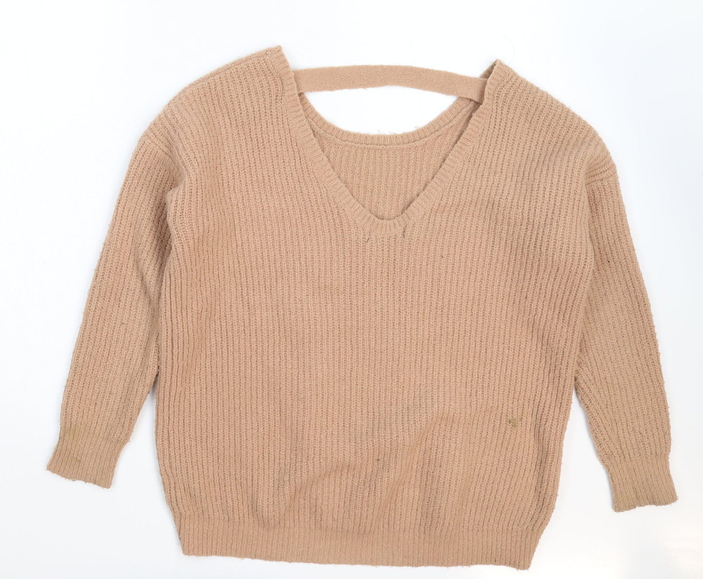 Atmosphere Womens Beige  Knit Pullover Jumper Size 8  - Oversized