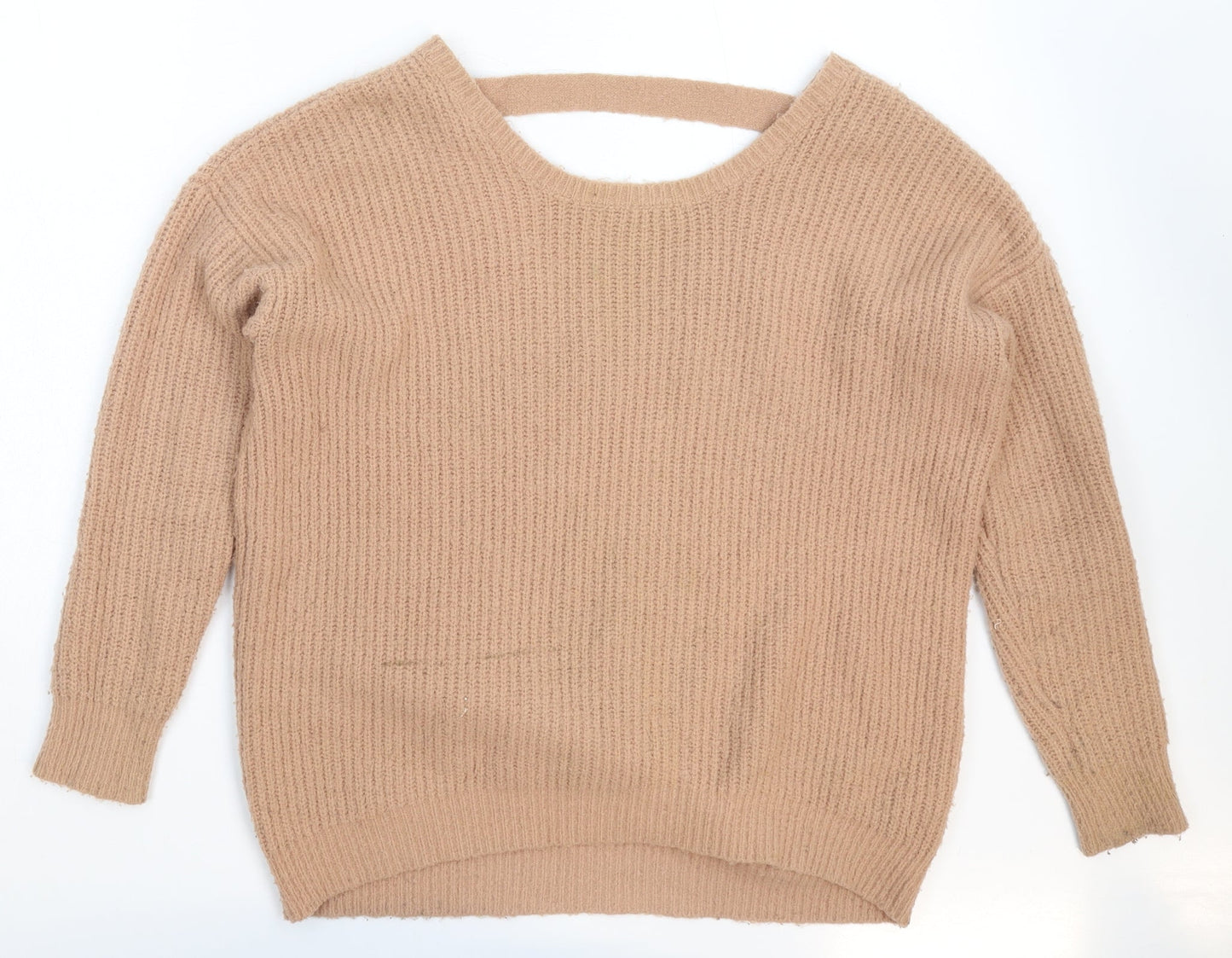 Atmosphere Womens Beige  Knit Pullover Jumper Size 8  - Oversized