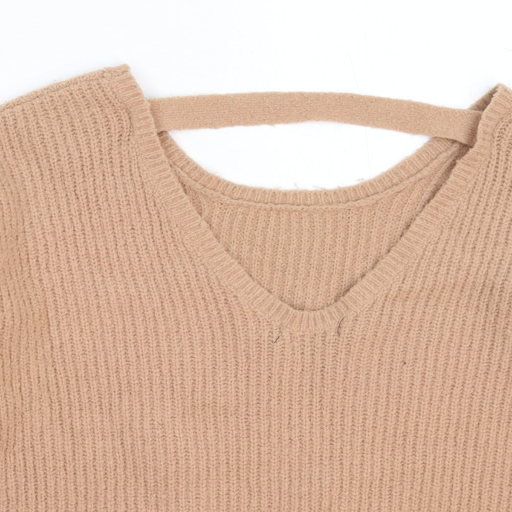 Atmosphere Womens Beige  Knit Pullover Jumper Size 8  - Oversized