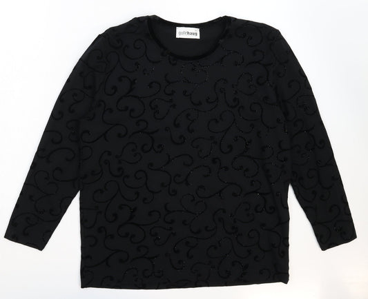 GolleHaug Womens Black   Pullover Sweatshirt Size 10