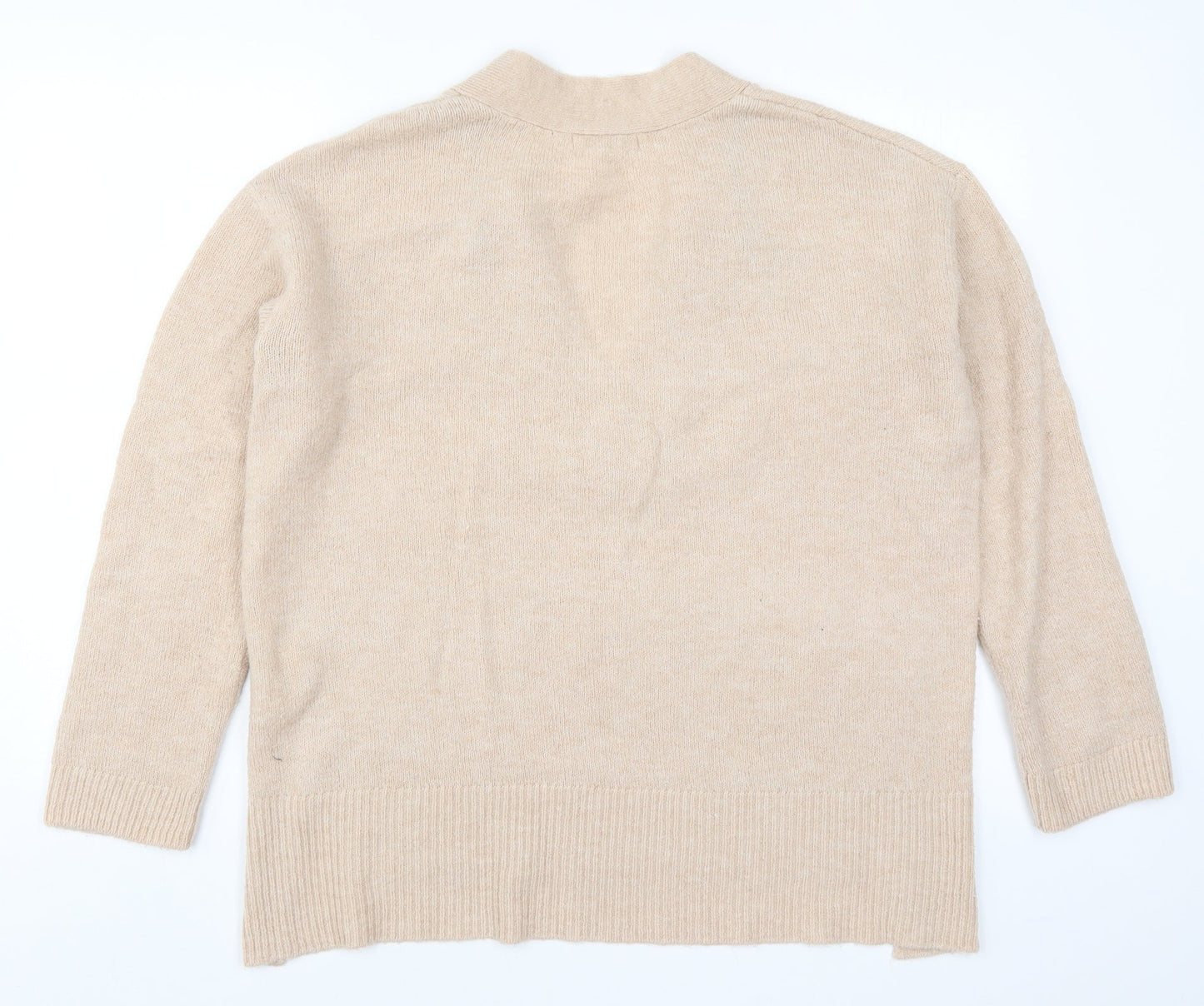H&M Womens Beige  Knit Pullover Jumper Size M