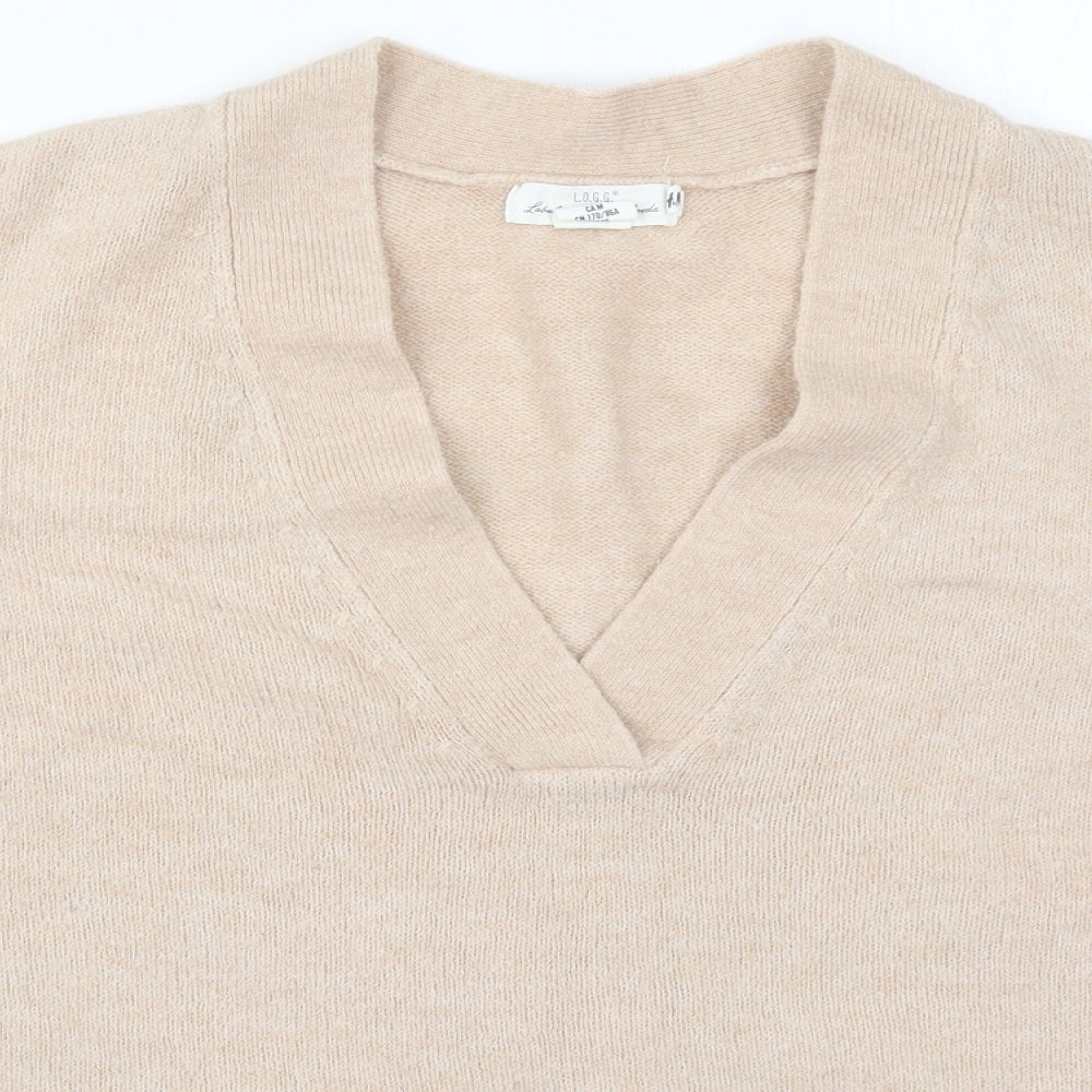 H&M Womens Beige  Knit Pullover Jumper Size M