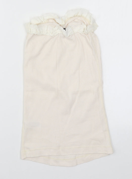 Miss Selfridge Womens White   Basic Tank Size 12