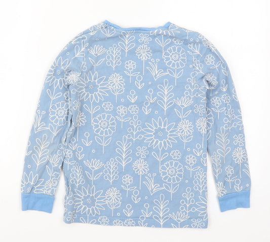 Marks and Spencer Girls Blue Floral  Top Pyjama Top Size 8-9 Years