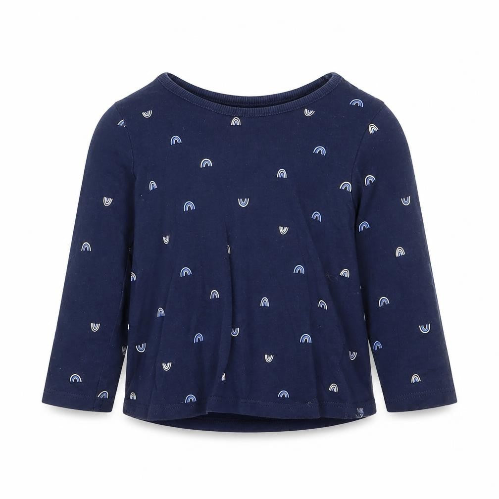 George Boys Blue Geometric  Basic T-Shirt Size 9-12 Months