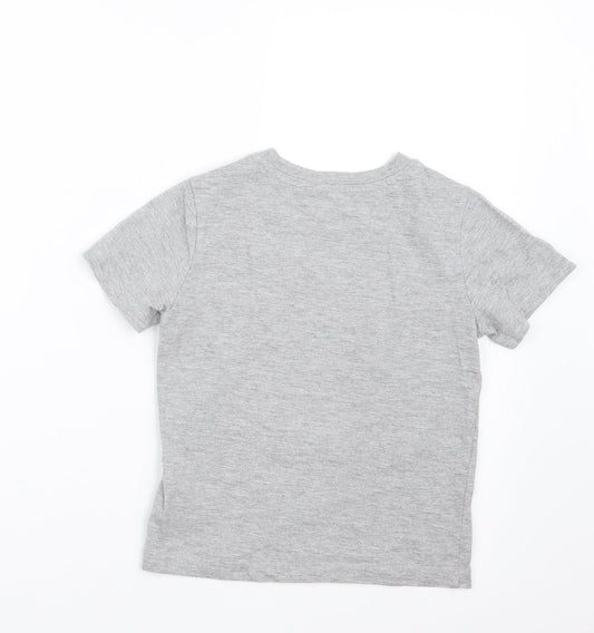 H&M Boys Grey   Basic T-Shirt Size 5-6 Years