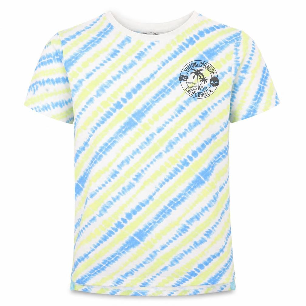 Pep&Co Boys Blue Geometric  Basic T-Shirt Size 11-12 Years