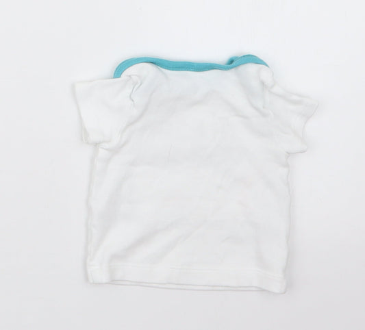 Nutmeg Boys White   Basic T-Shirt Size 0-3 Months