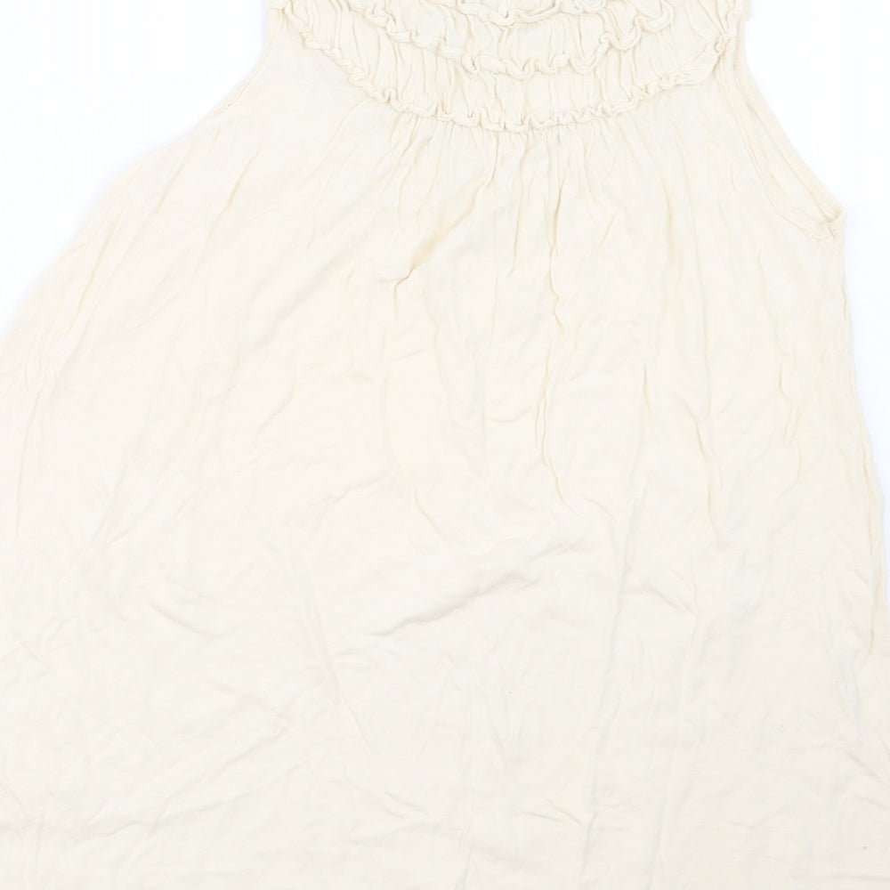 Topshop Womens Beige   Basic T-Shirt Size 14